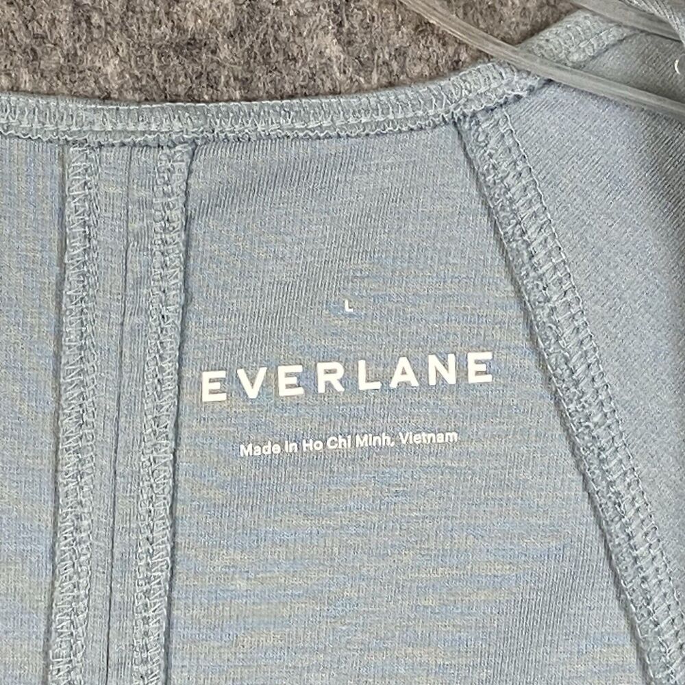 Everlane Dress Womens Large Light Blue The 90s Mini Short Sleeveless Cotton - Picture 6 of 13
